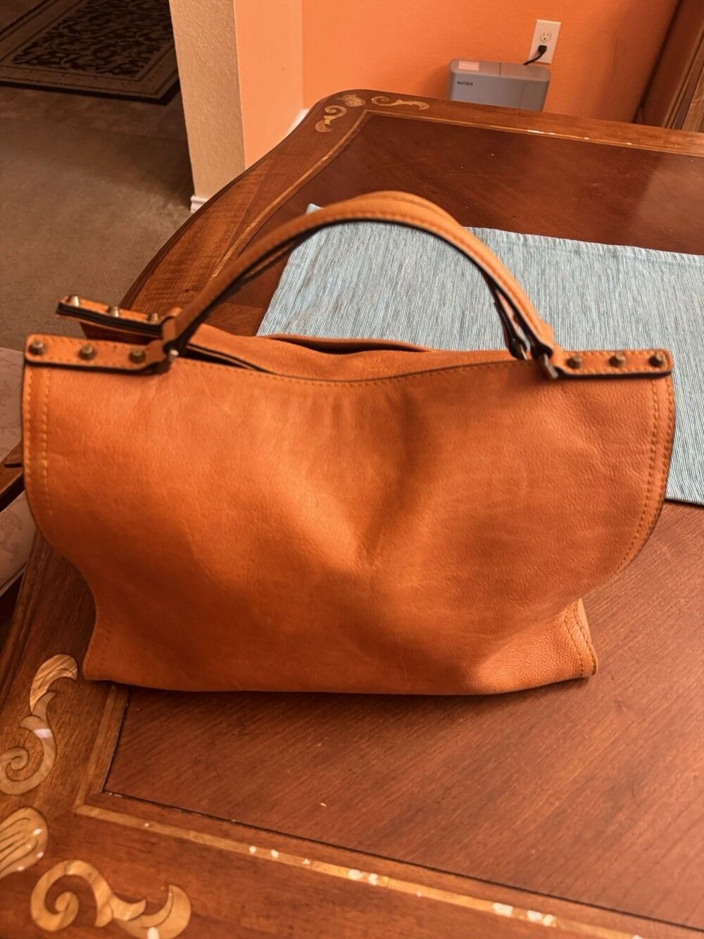 C & C California Leather Bag Satchel Crossbody Tote Womens Bag British Tan - Picture 9 of 16